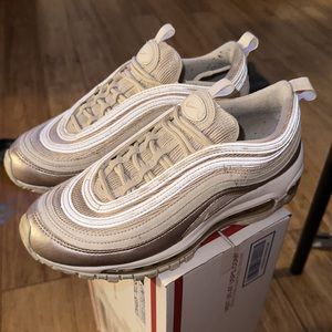 Nike Shoes / Air Max 97s size 4y pink and white good conditions